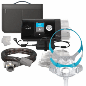 ResMed AirSense 10 AutoSet AutoCPAP z Nawilżaczem i Rurą Podgrzewaną Maska Evora full face F&P
